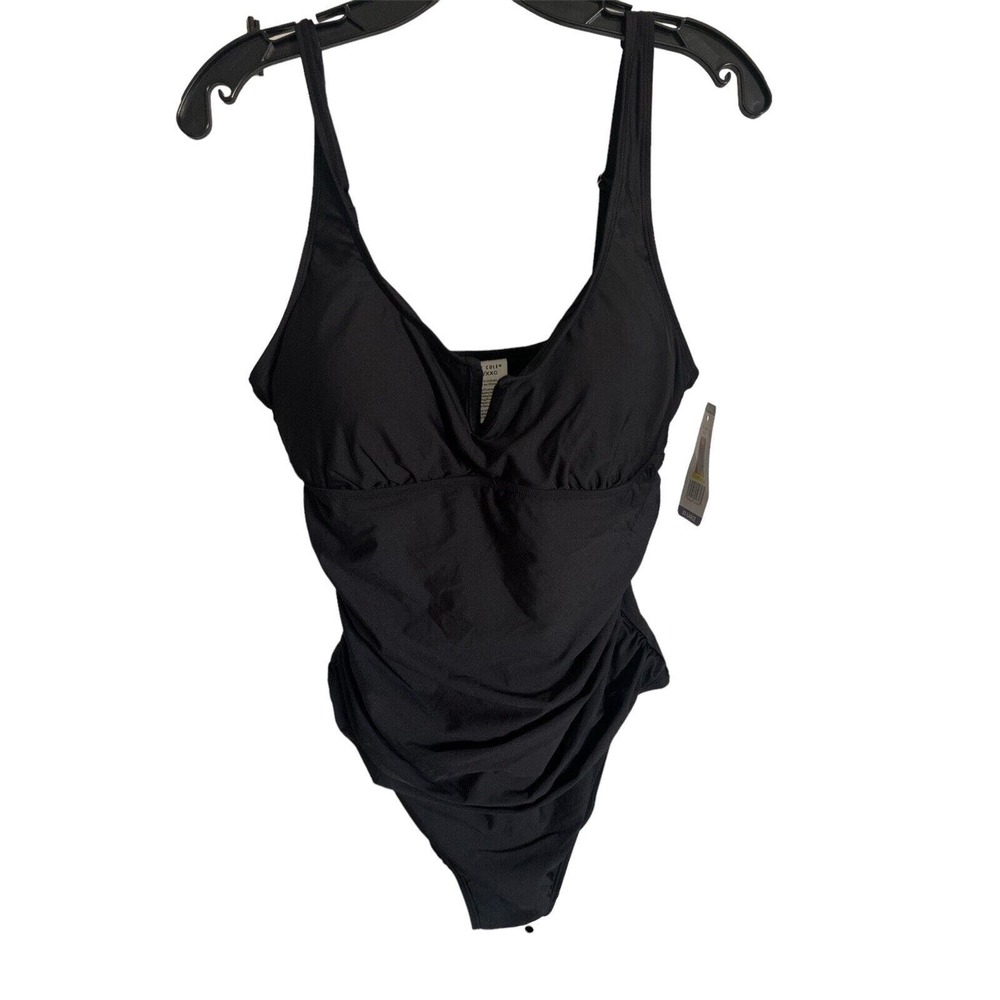 Anne Cole 1 Pc Womens Black Bathing Suit Swimwear UPF50 Sz 2XLarge NWT